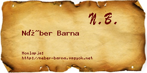 Néber Barna névjegykártya